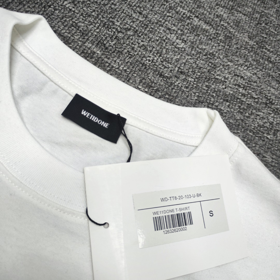 WE11D0NETRACK Sea wave with three stripes T-Shirt