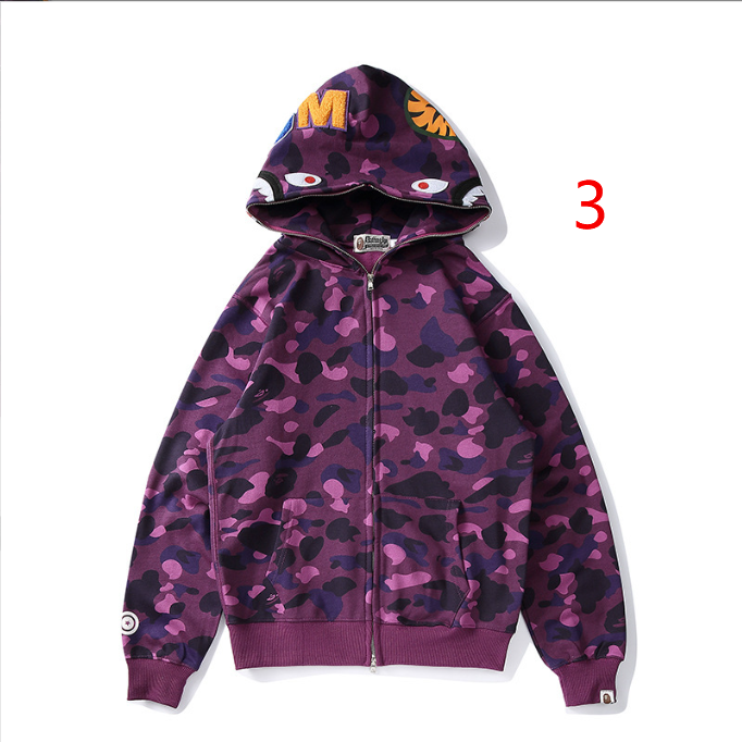 BAPE Classic Shark Mouth Camouflage Zip Hoodie