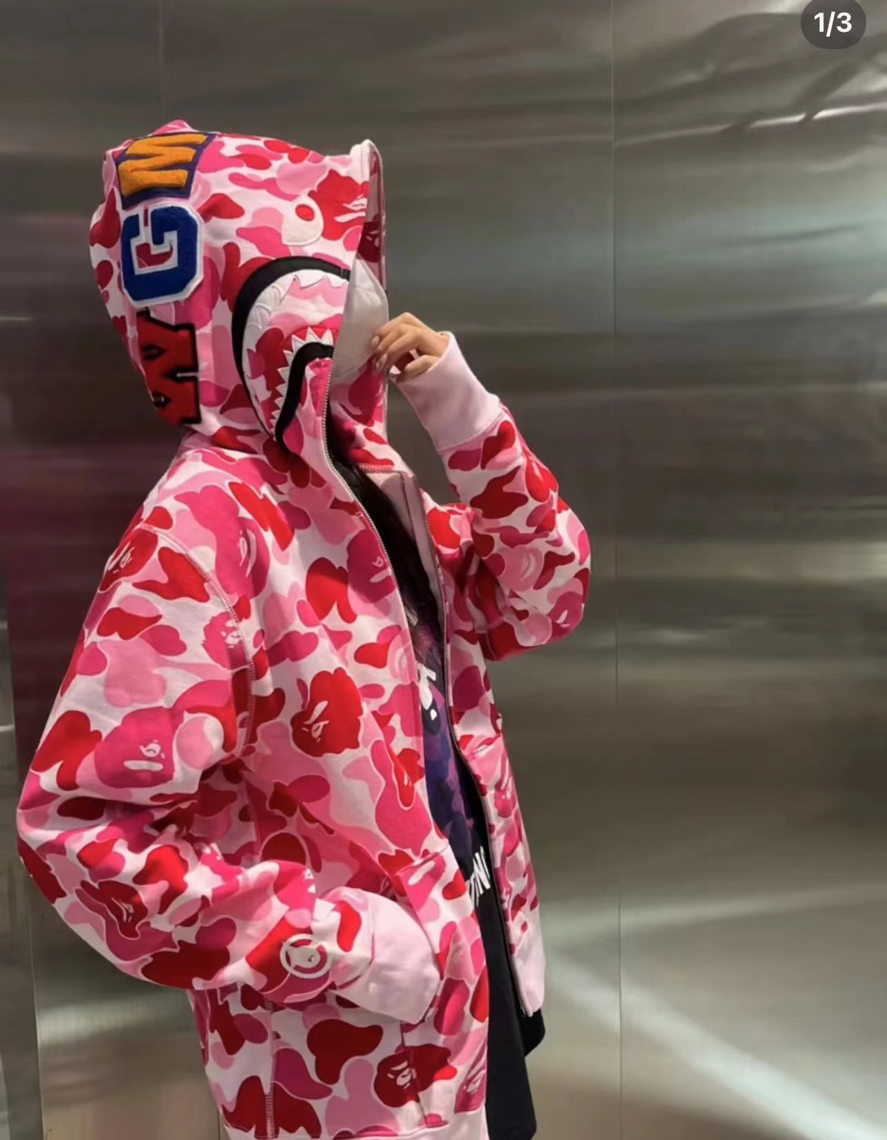 BAPE Classic Shark Mouth Camouflage Zip Hoodie