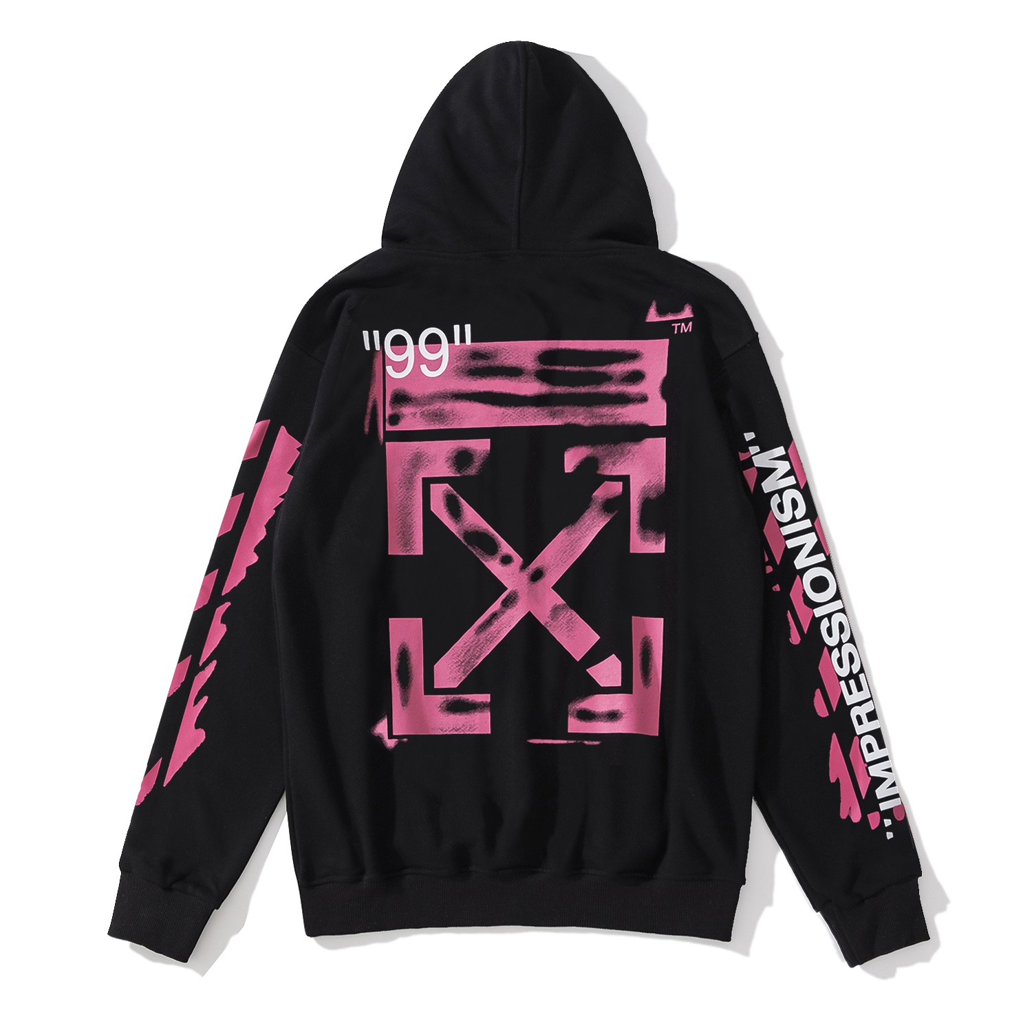 OFF-WHITE Number 99 Paired with Pink Arrow Hoodie