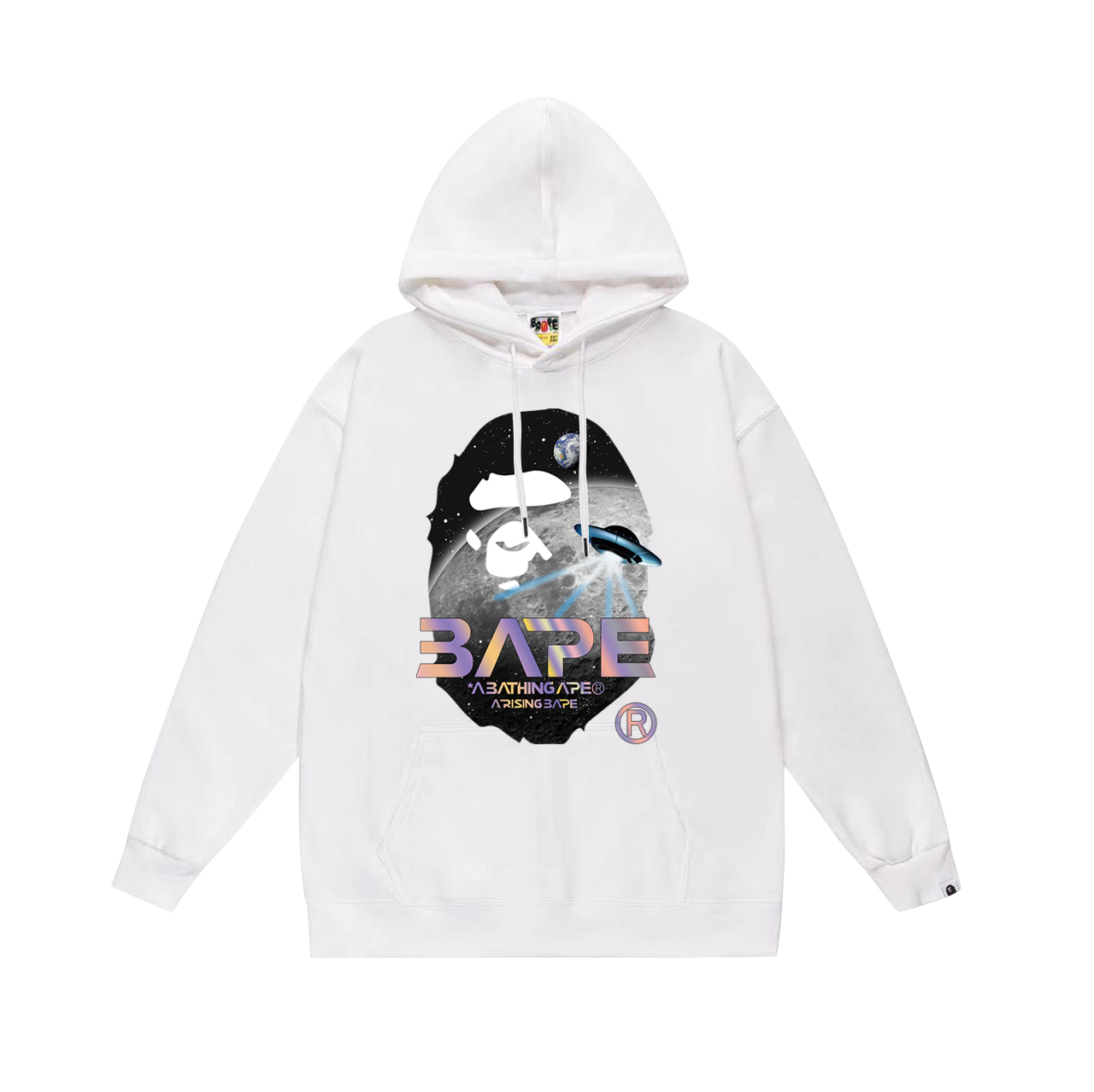 BAPE Mid-Autumn Moon and Autumn Scenery Ape Head UFO holographic logo hoodie