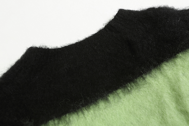 Off White black and red color-block long-sleeve sweater