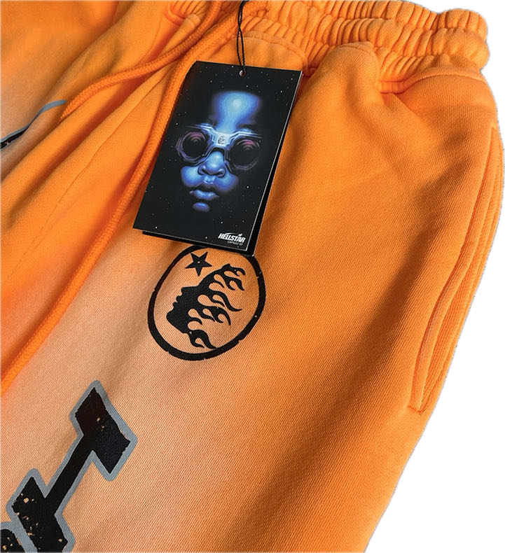 Hell$tar Studios Fire Orange Hoodie pants