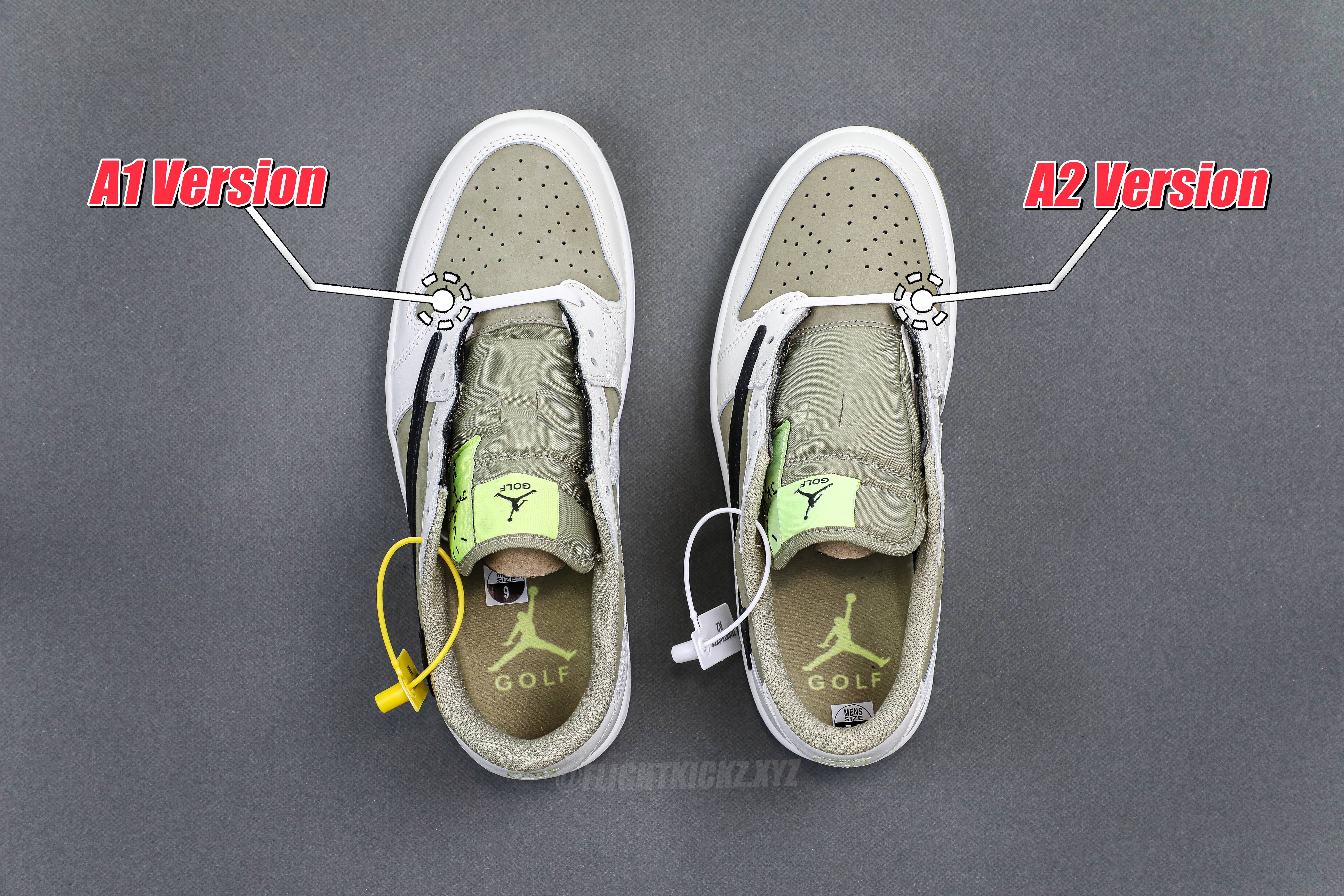 Travis Scott x Air Jordan 1 Low Golf Neutral Olive (A2 Batch)