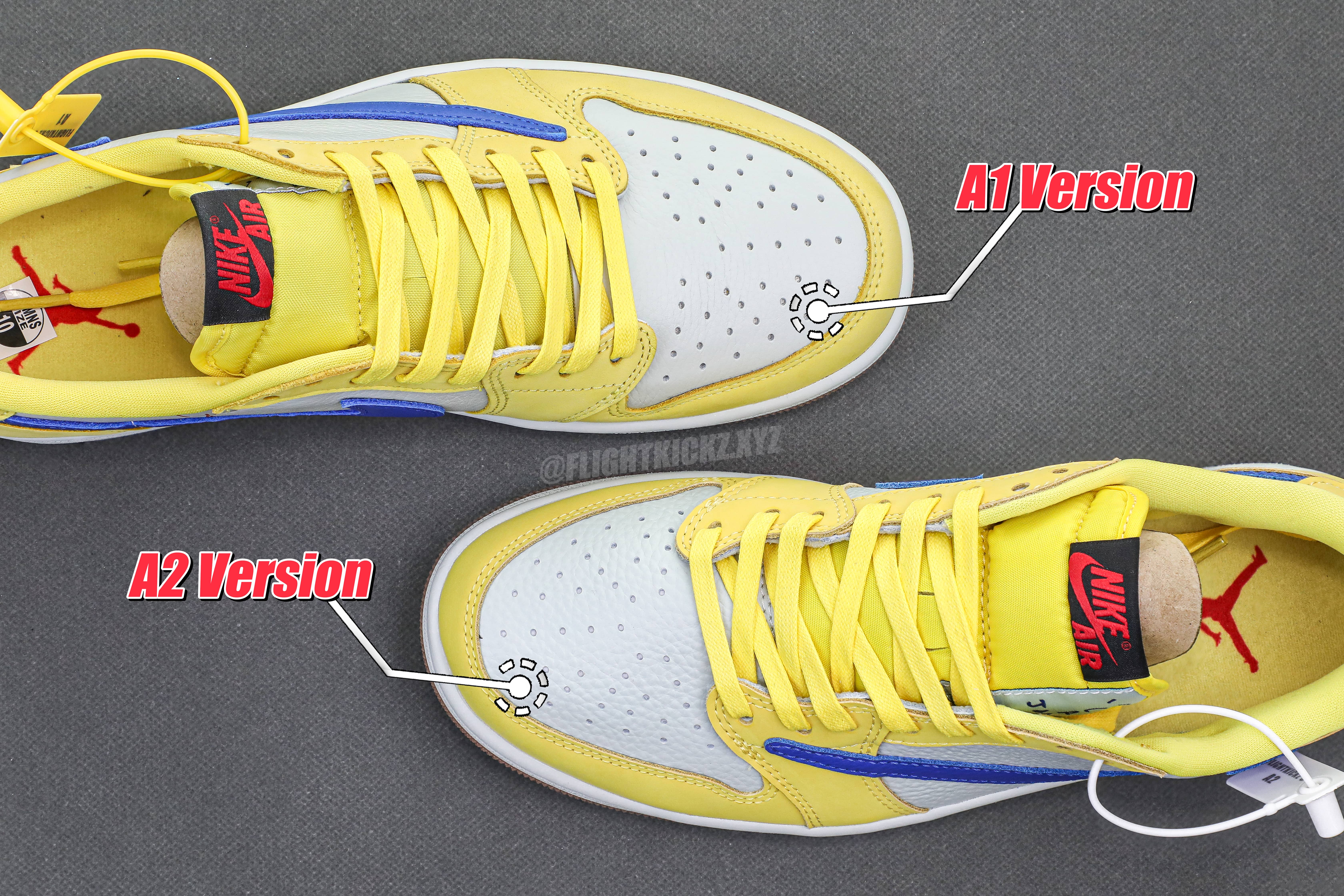 Travis Scott x Air Jordan 1 Retro Low OG SP “ElkinsCanary Yellow”（A2 Batch)