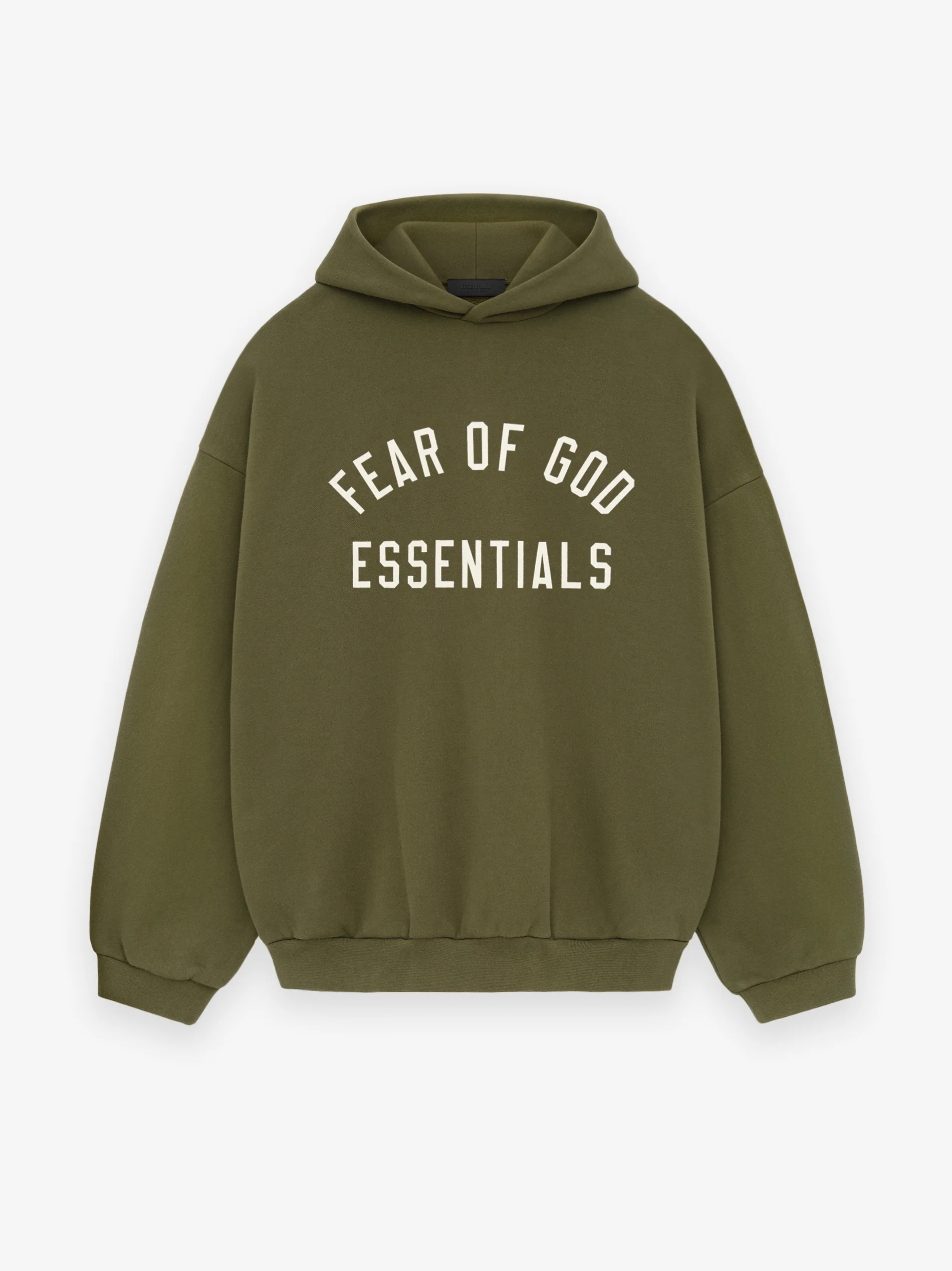 FEAR OF GOD ESSENTIALS 24FW letter print hoodie.