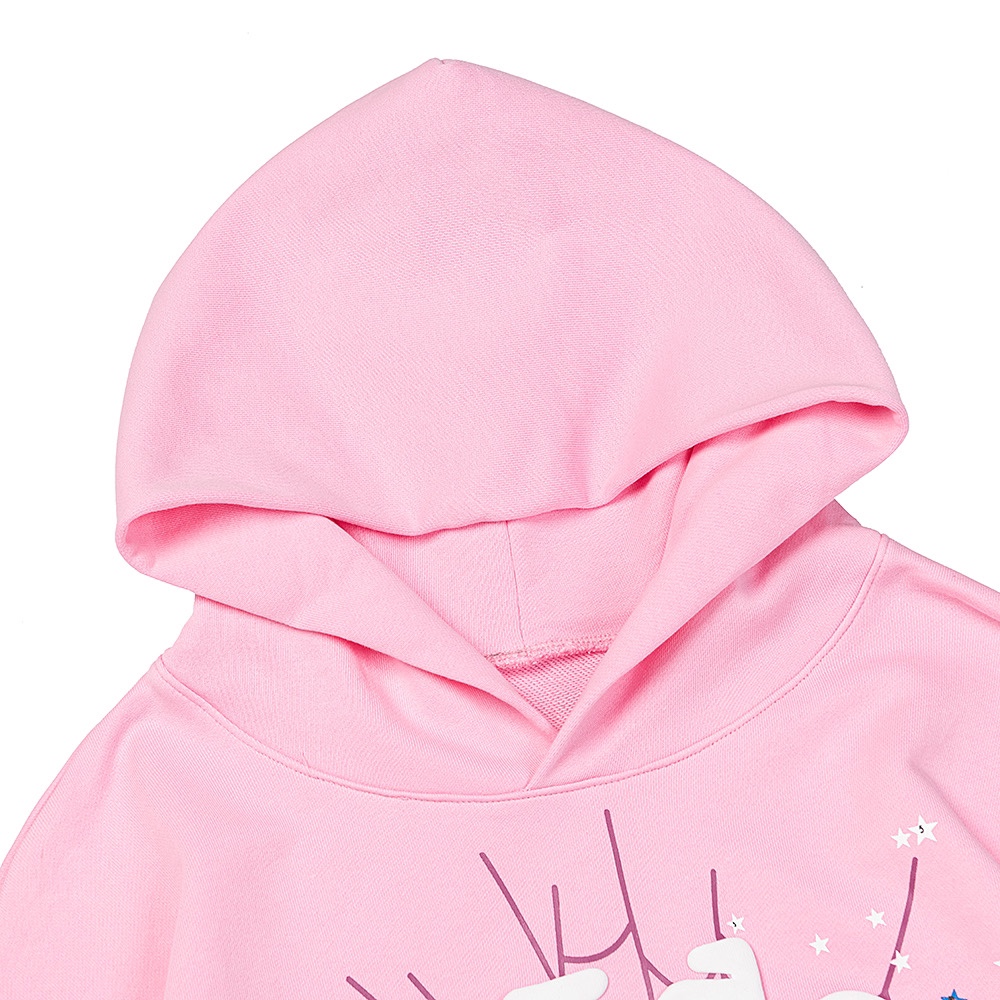 Sp5der pink hoodie.
