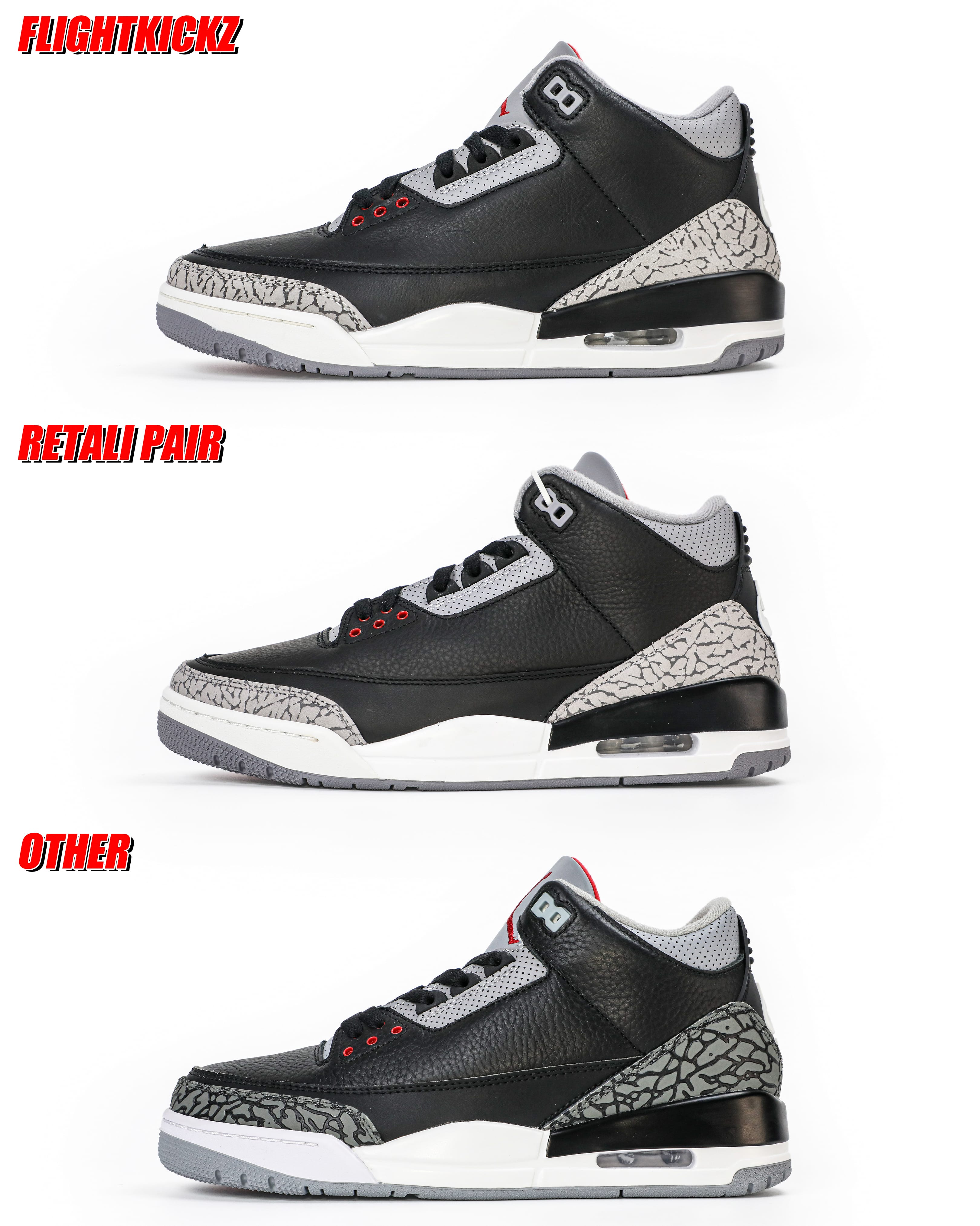 Air Jordan 3 Retro Black Cement Reimagined 2024 (Ln5 A1)