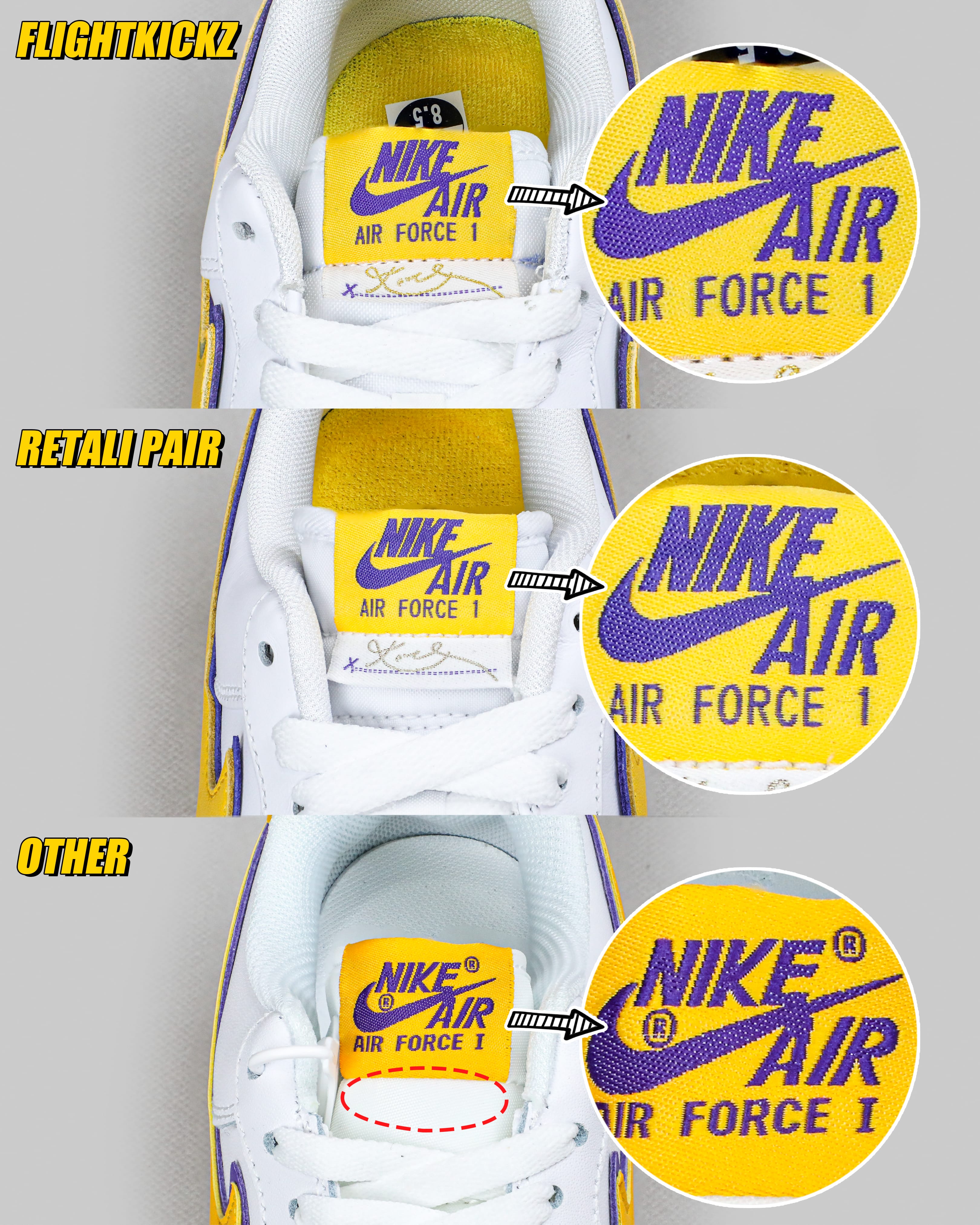 Nike Air Force 1 Low Retro QS Kobe Bryant Lakers Home(Ln5 A1)