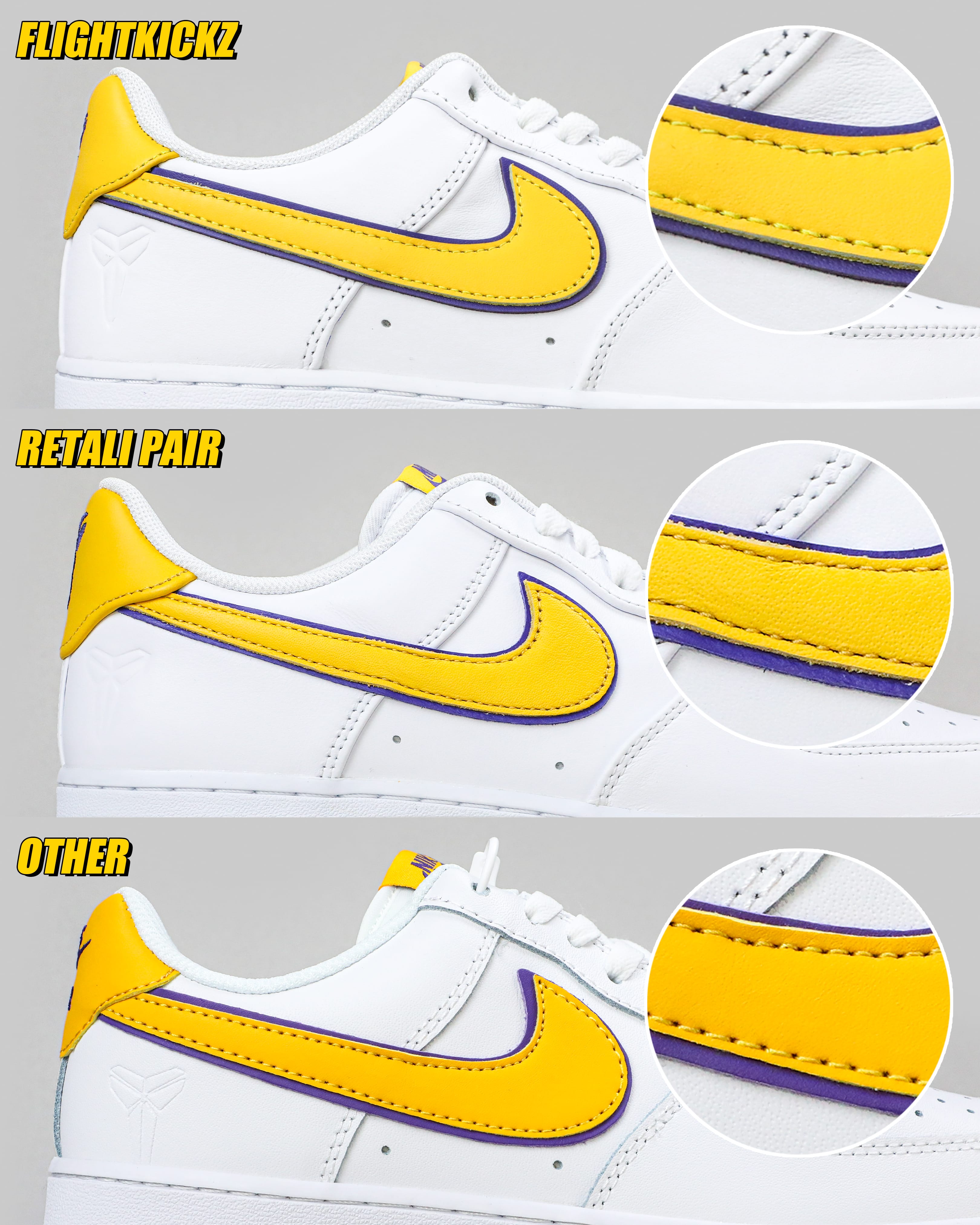 Nike Air Force 1 Low Retro QS Kobe Bryant Lakers Home(Ln5 A1)