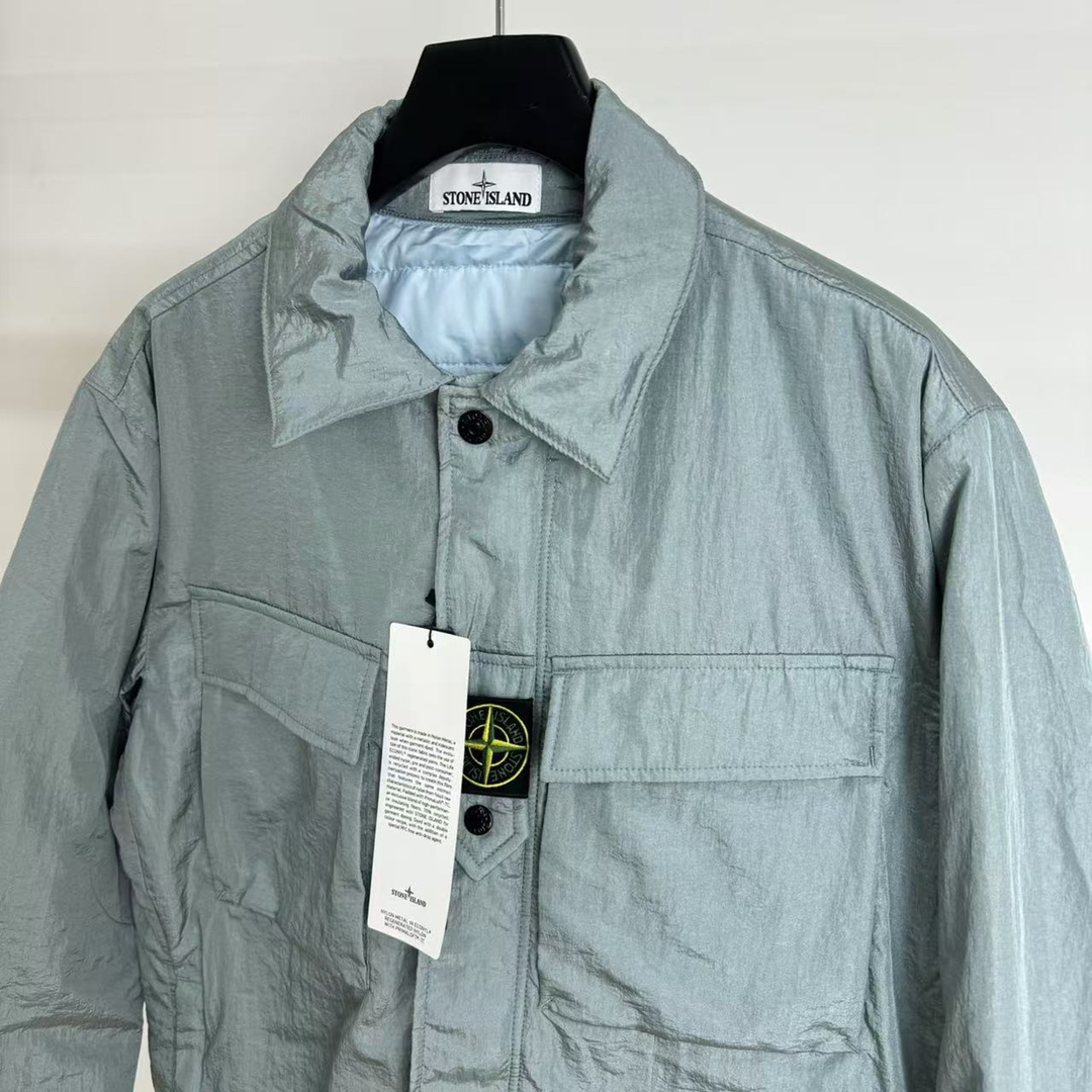 Stone 1sland Single-breasted cotton jacket