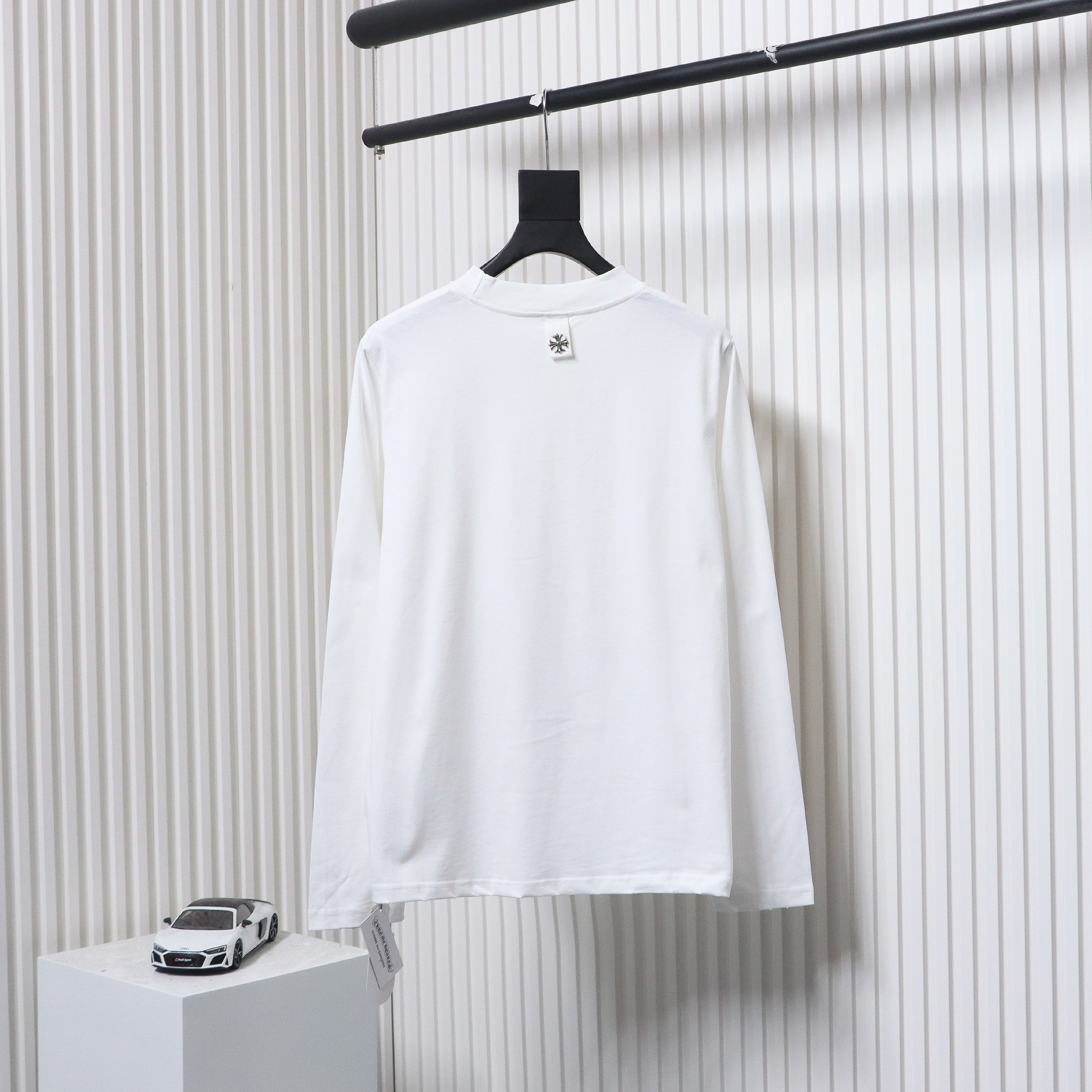 Chorme Heart Cross pendant Long Sleeve T-Shirt