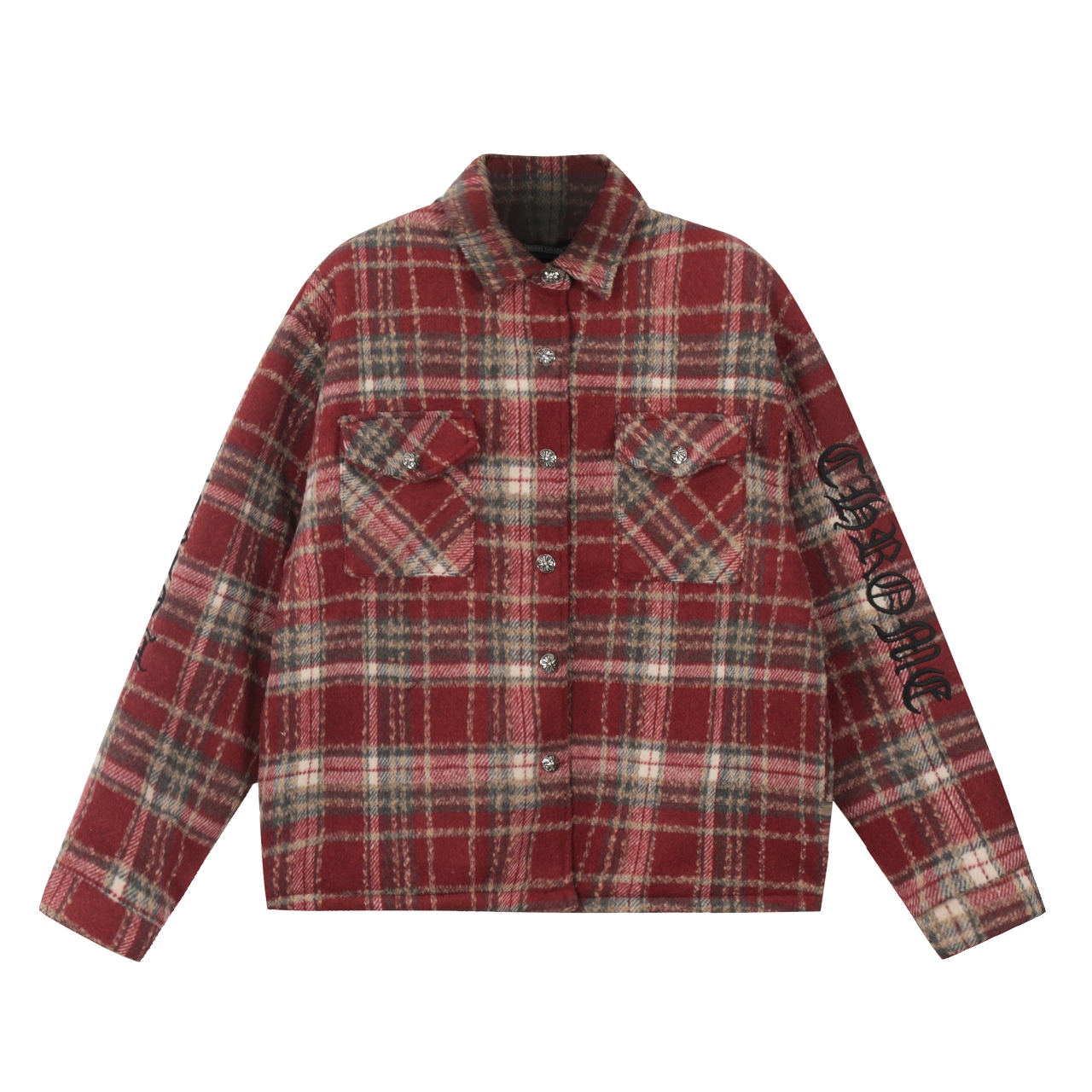 Ch*0me He**ts plaid flannel wool jacket